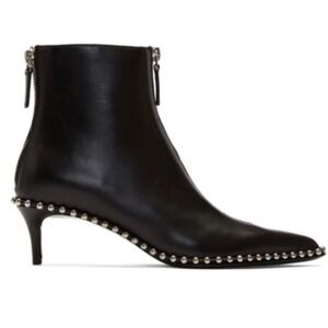 Alexander Wang Eri Studded Leather Ankle Boots In Black